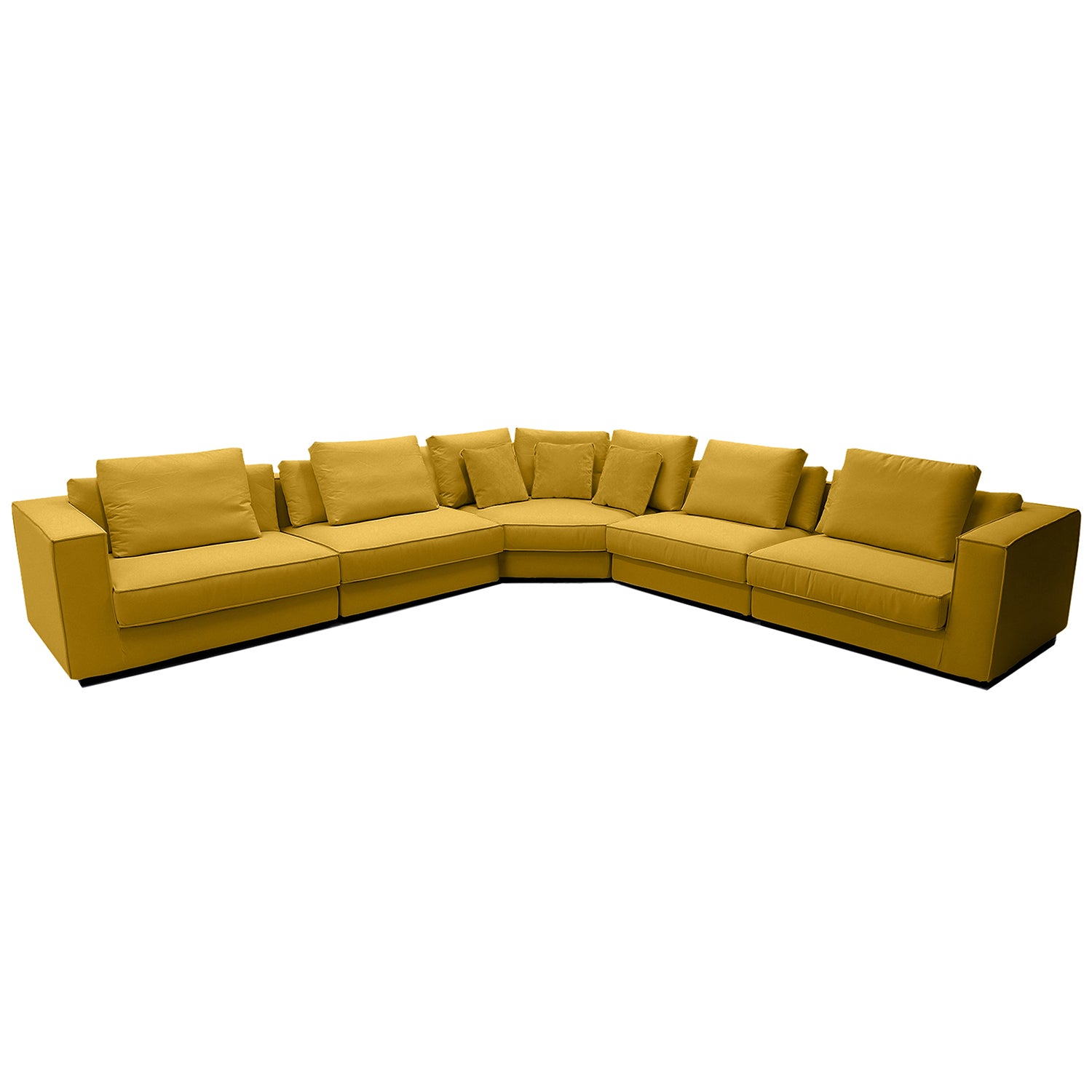 Furnings Modular Yellow Sectional Living Room Set - 6 Pcs Full Set