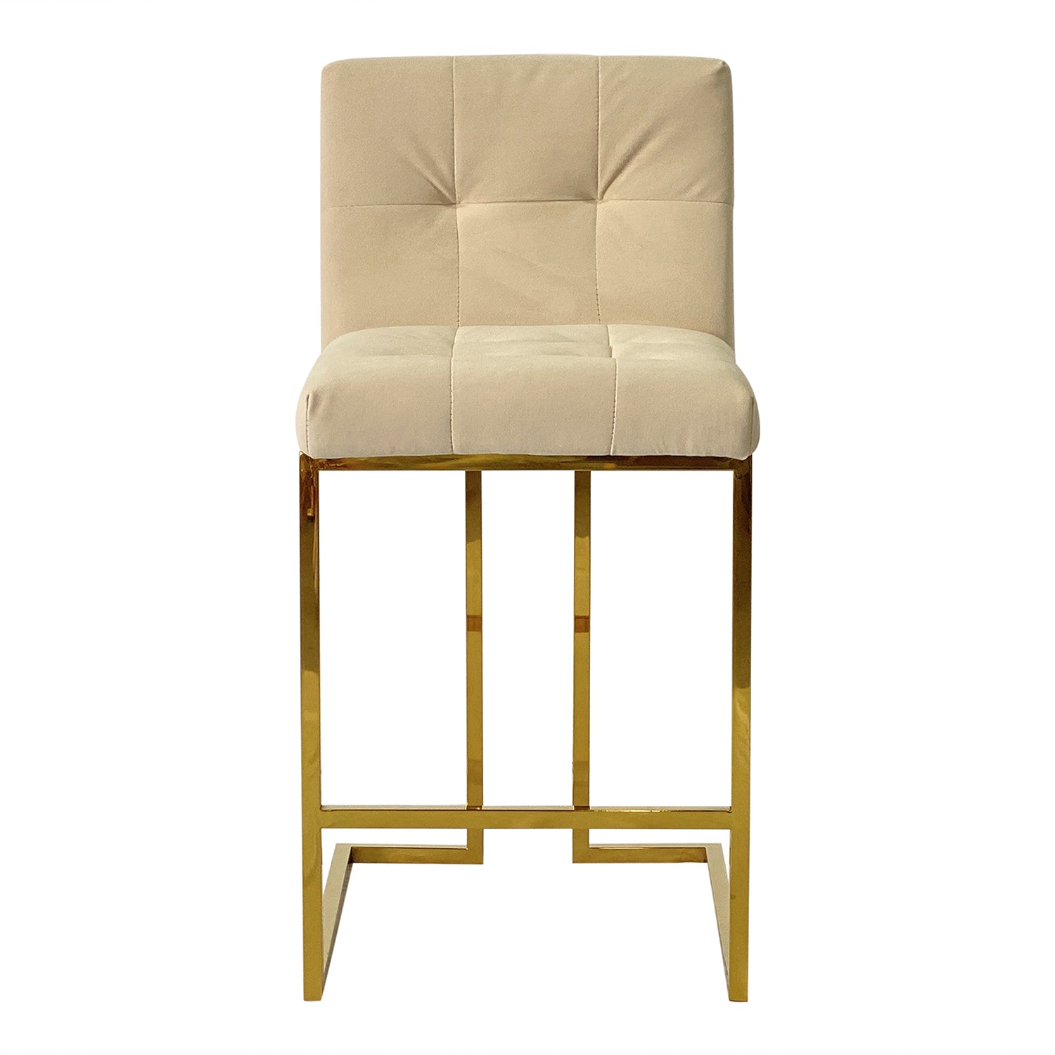 Furnings - Gold and Beige Bar Stool 18"W X 20"D X 37"H