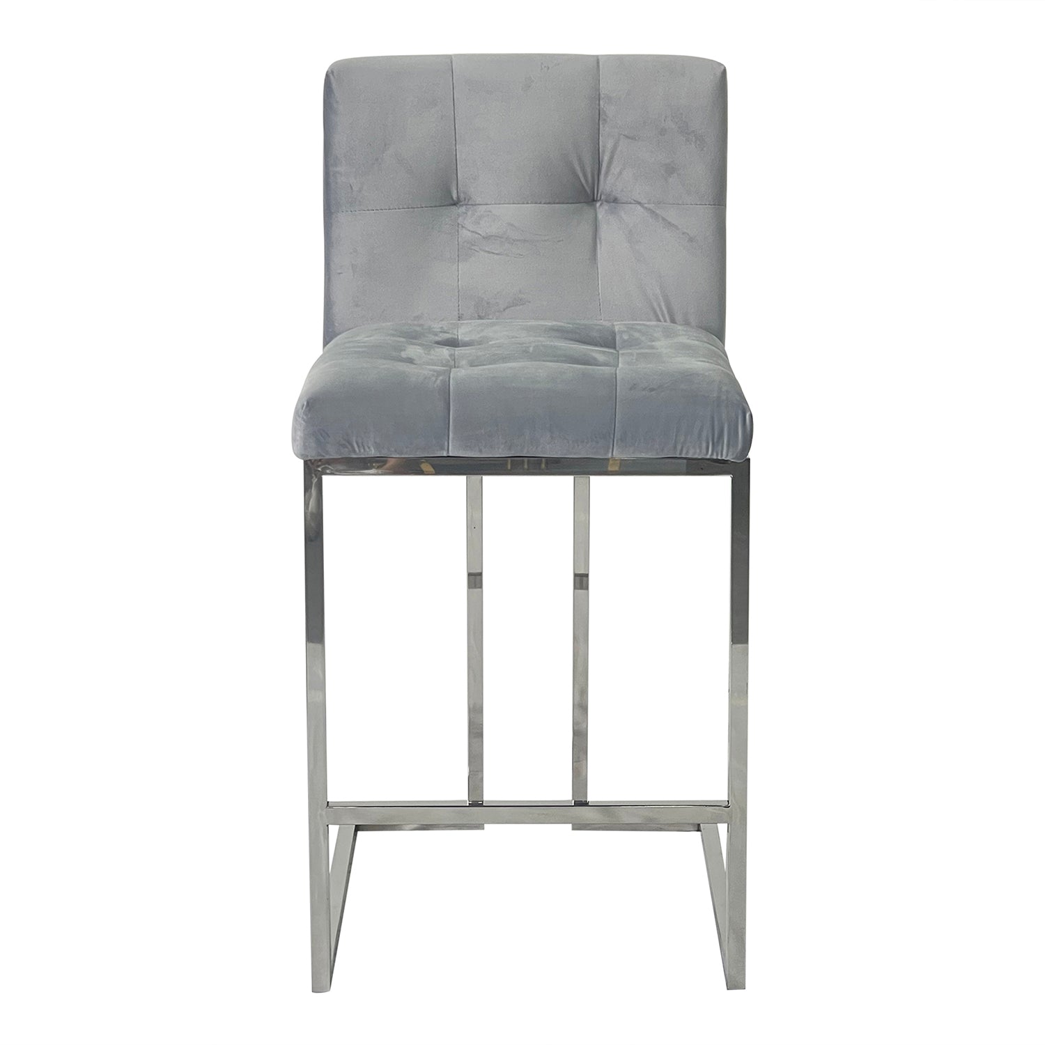 Furnings - Silver and Gray Bar Stool 18"W X 20"D X 37"H