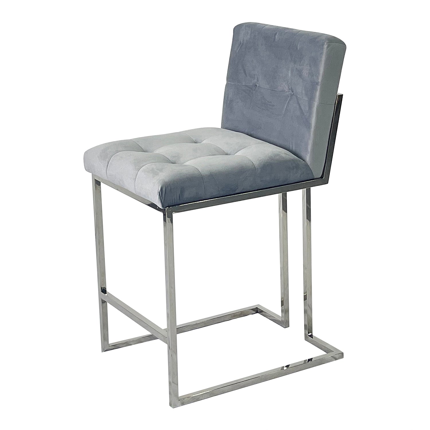 Furnings - Silver and Gray Bar Stool 18"W X 20"D X 37"H