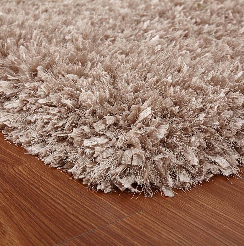 Furnings - "Coral" Shag Area Rug High Pile in Yellow