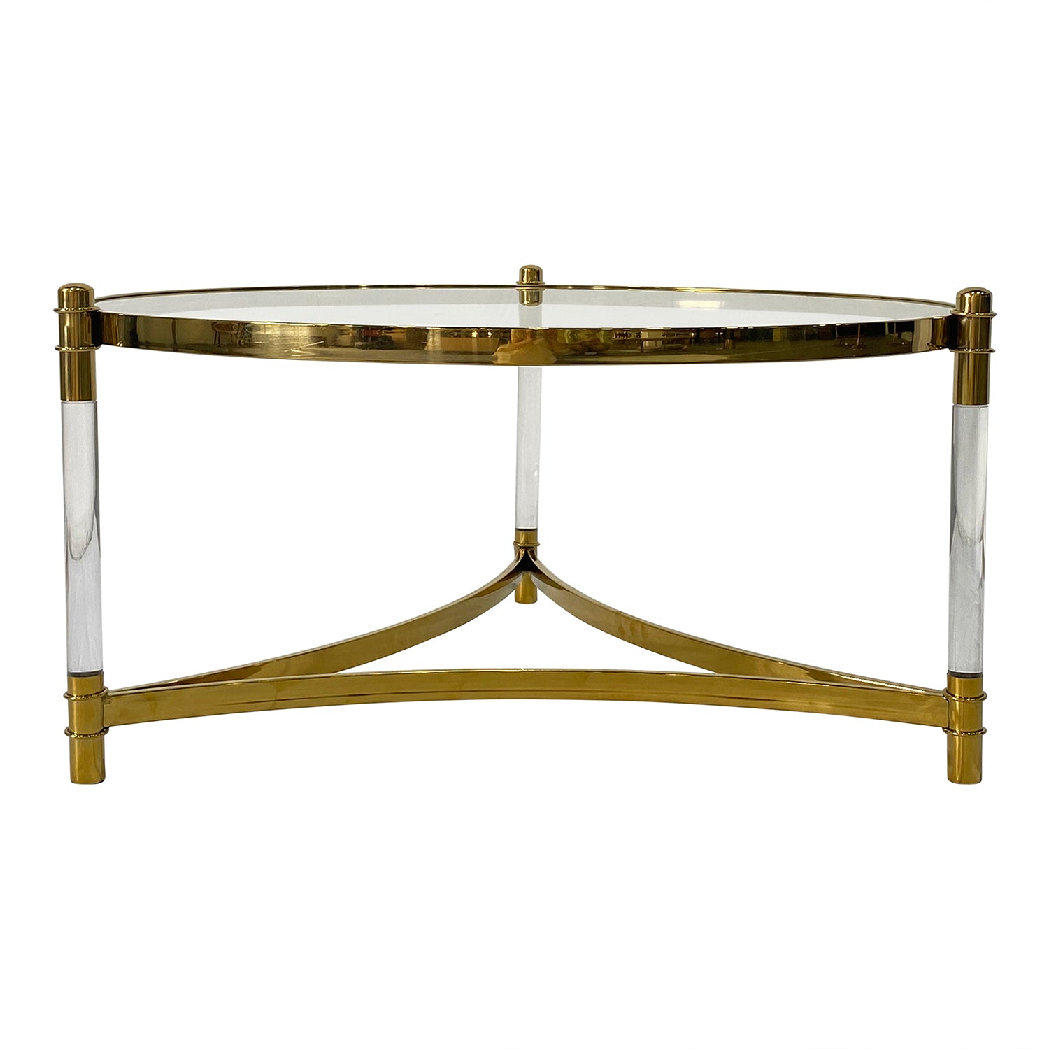 Furnings - Gold Coffee Table 37.5"D X 18"H