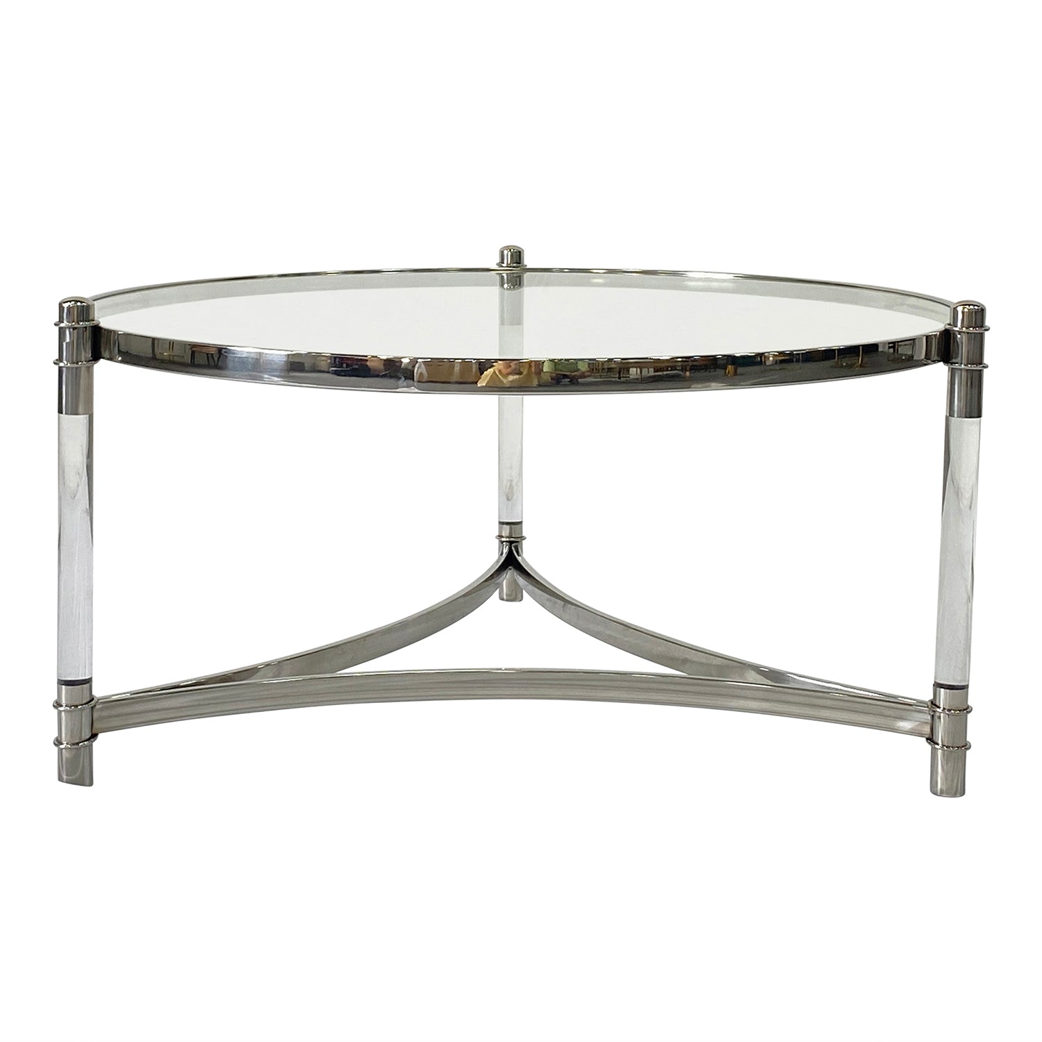 Furnings - Silver Coffee Table 37.5"D X 18"H