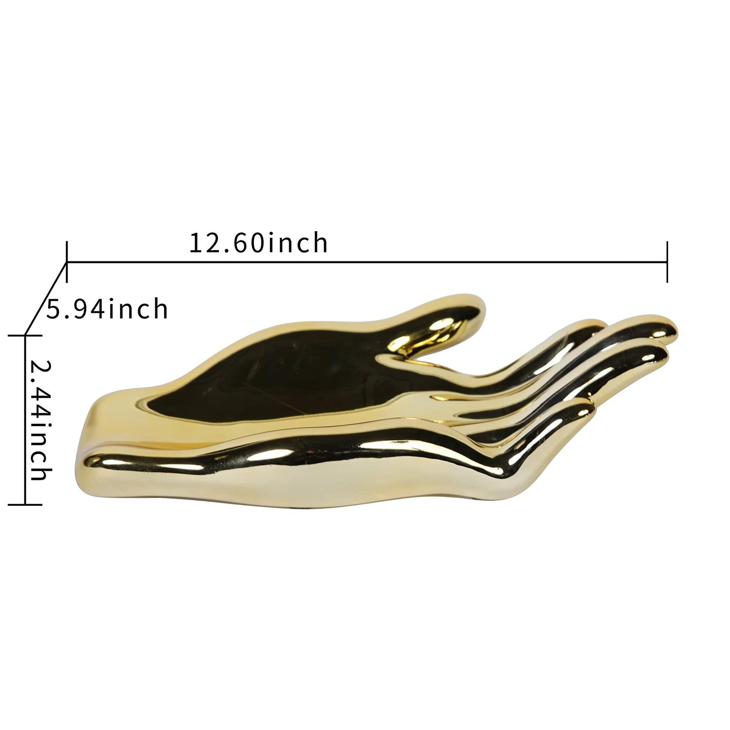 Furnings Ceramic Hand Sculpture in Gold - Functional and Decorative Piece for Your Home