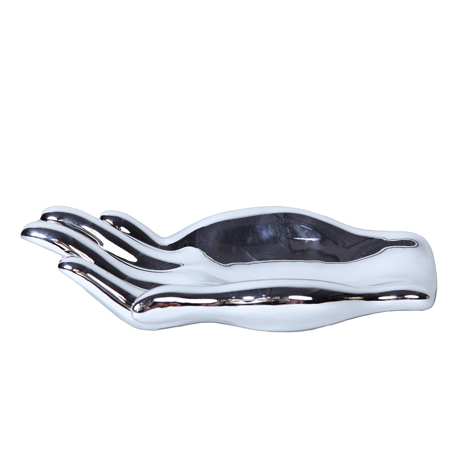 Furnings - Ceramic Hand Sculpture in Silver in Functional and Decorative Piece for Your Home