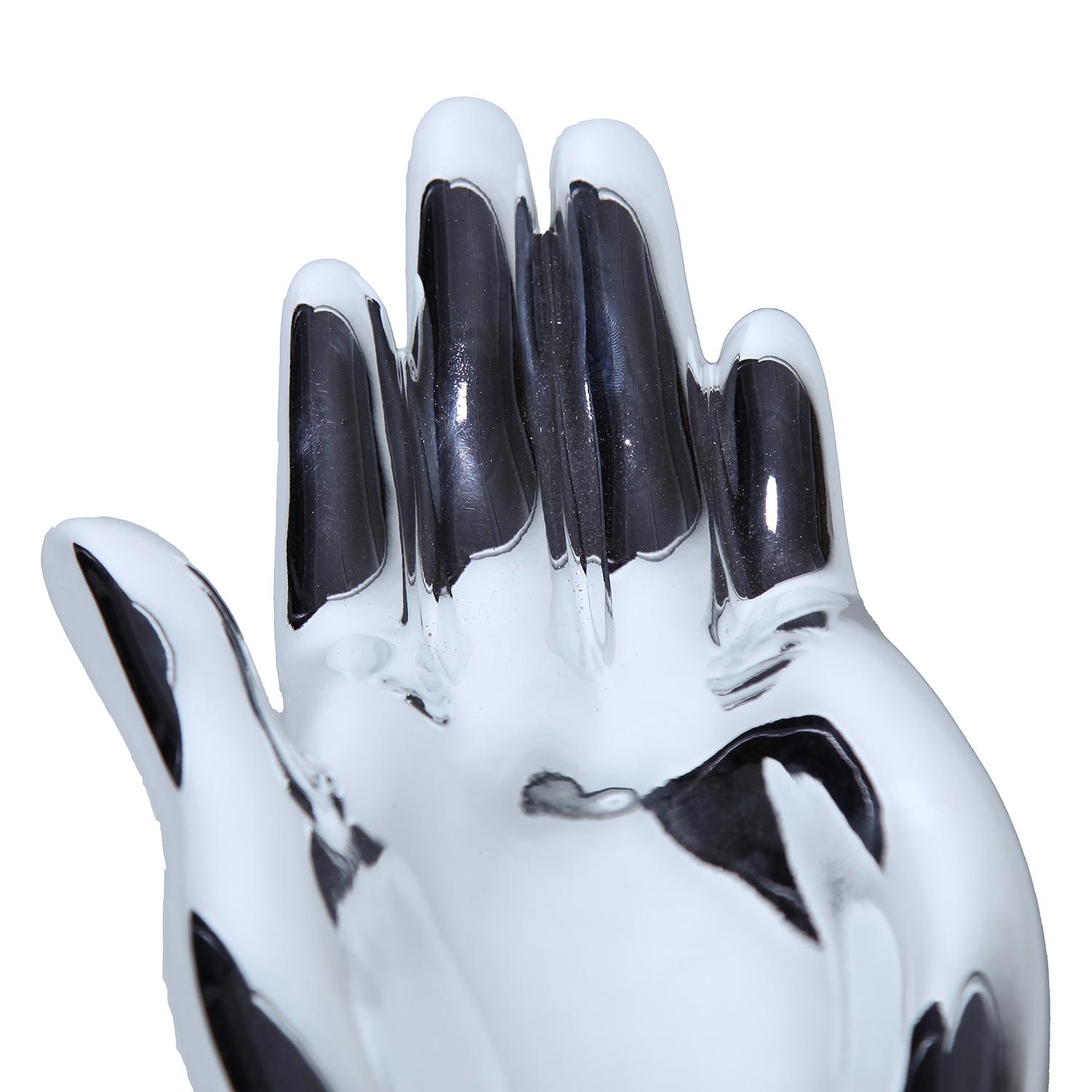 Furnings - Ceramic Hand Sculpture in Silver in Functional and Decorative Piece for Your Home