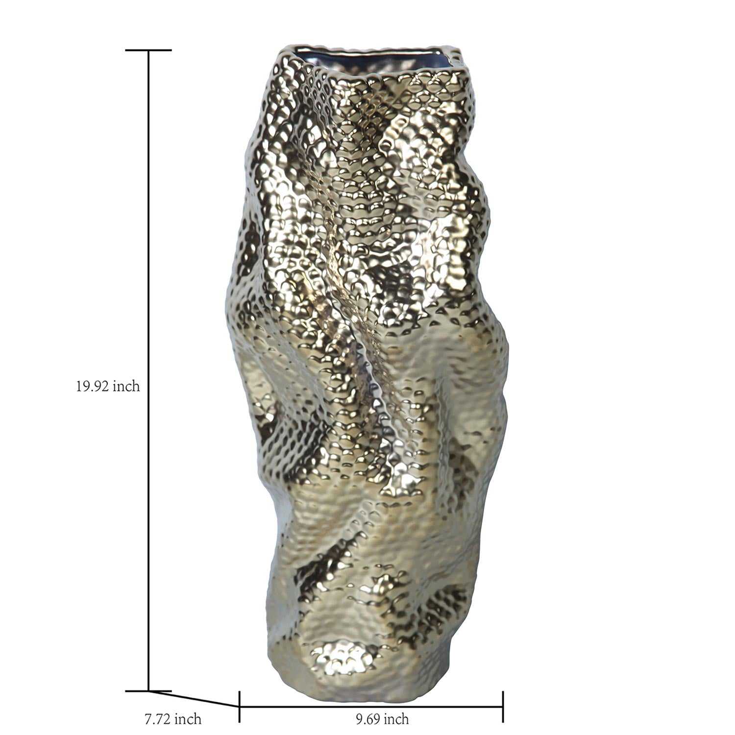 Furnings - Modern and Elegant Ceramic Vase with Gold Texture