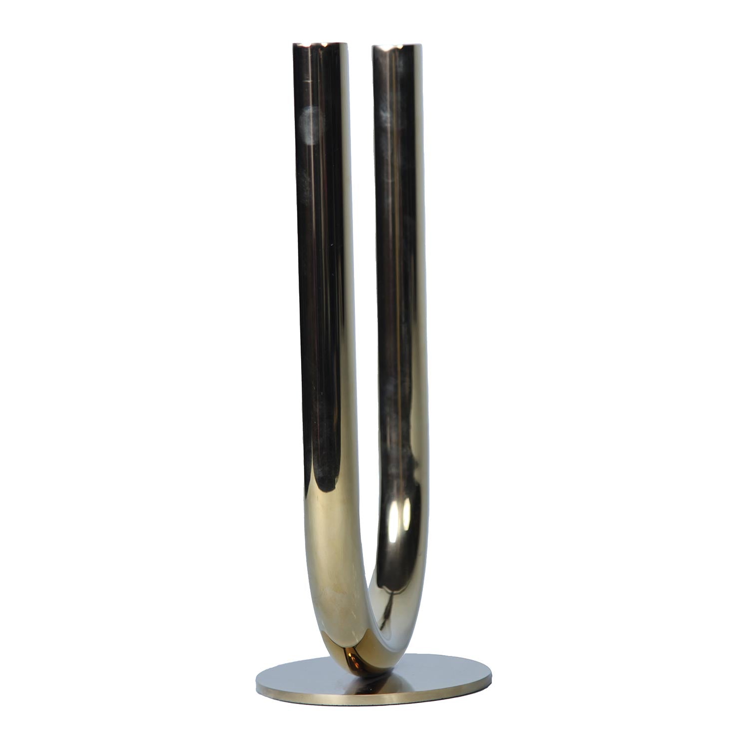 Furnings Modern U Shaped Candle Holder in Gold - Small