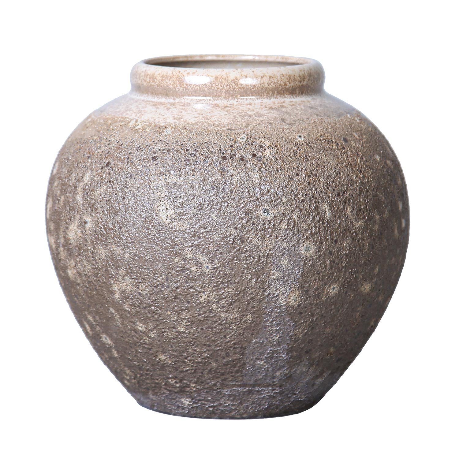 Furnings Vintage Sand Ceramic Vase - Artisanal Piece for Your Home - Medium