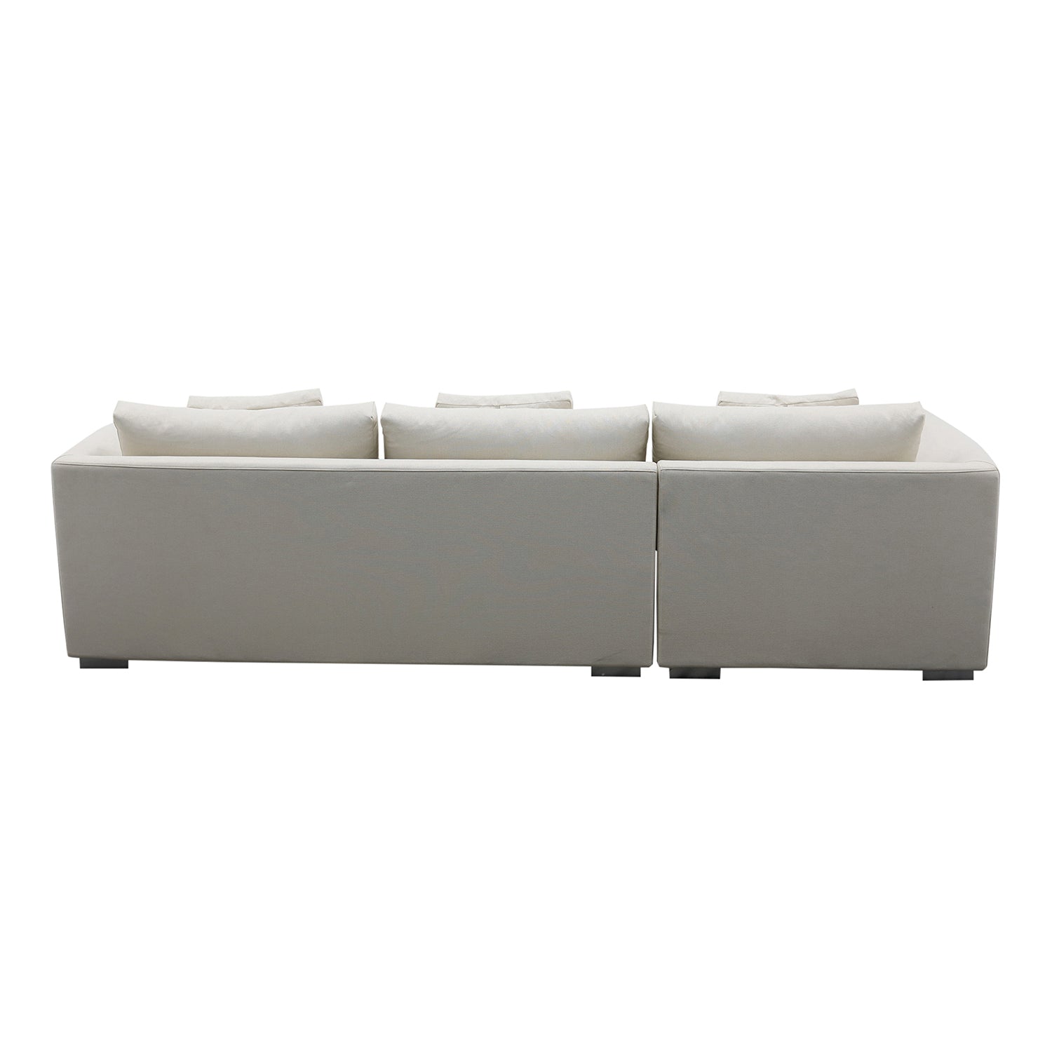 Furnings L-Shape Beige Chaise Sectional Sofa Set