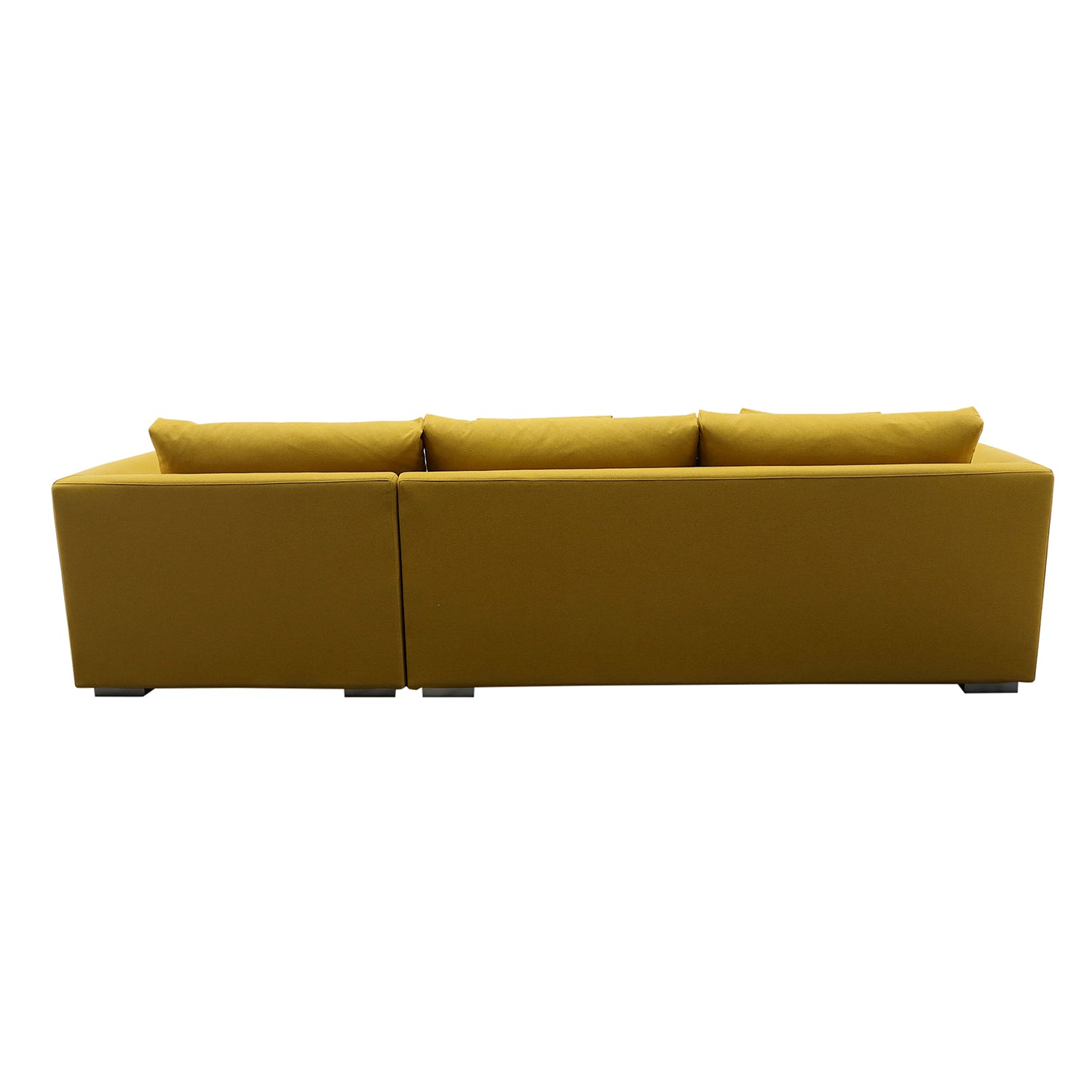 Furnings L-Shape Yellow Chaise Sectional Sofa Set