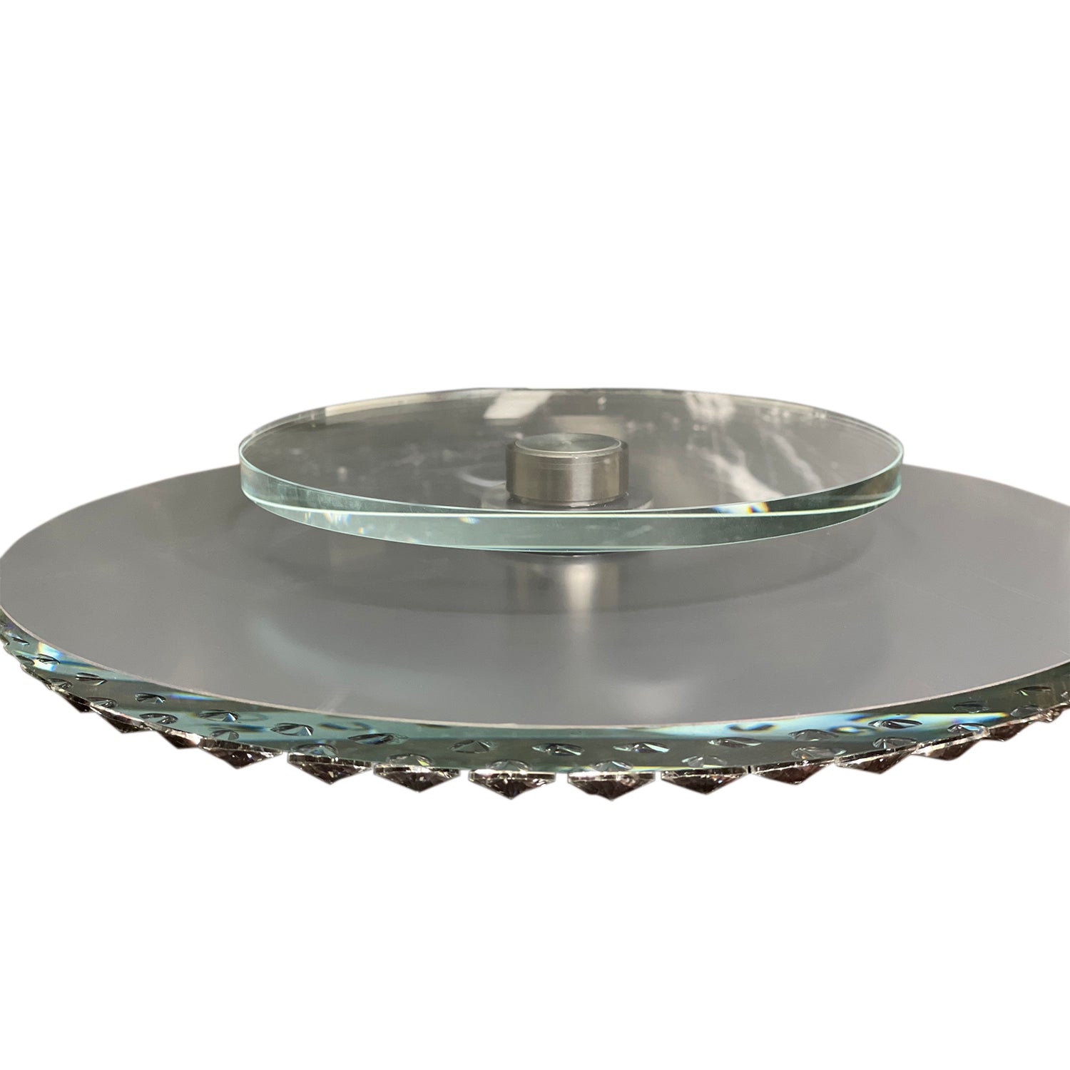 Furnings Lazy Susan Mirrored Spinning Tray - 14"D x 1.5"H