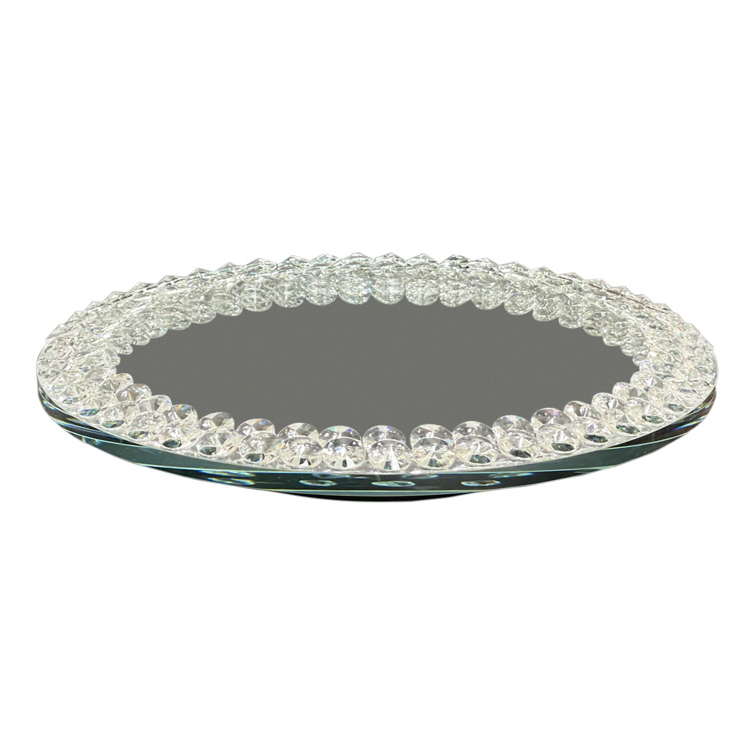 Furnings Lazy Susan Mirrored Spinning Tray - 14"D x 1.5"H