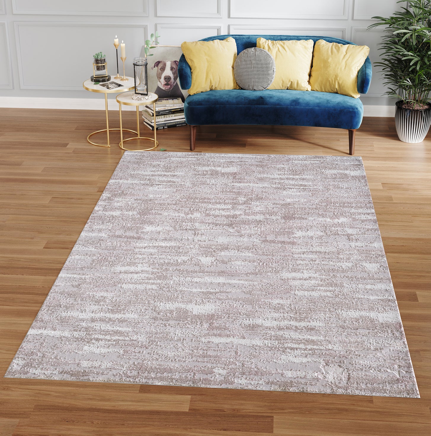 Furnings Milano Washable Champagne Bliss Woven Area Rug - 3'L x 2'W