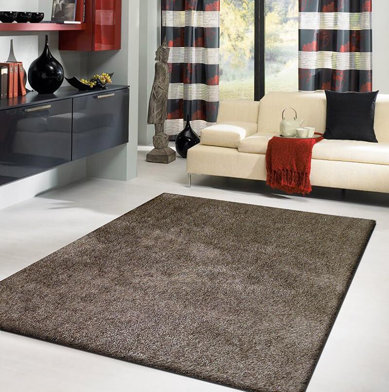 Furnings - Fancy Collection Solid White Shag Area Rug