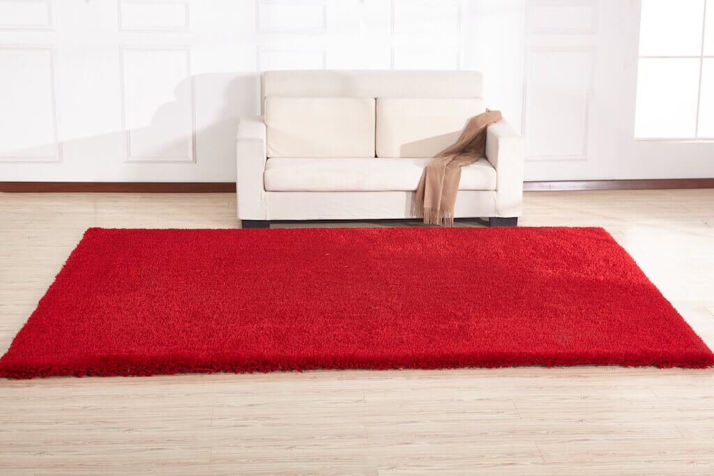 Furnings Chubby Red Area Rug - 7'L x 5'W x 1"H