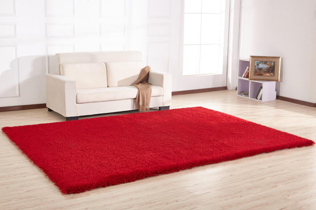 Furnings Chubby Red Area Rug - 7'L x 5'W x 1"H