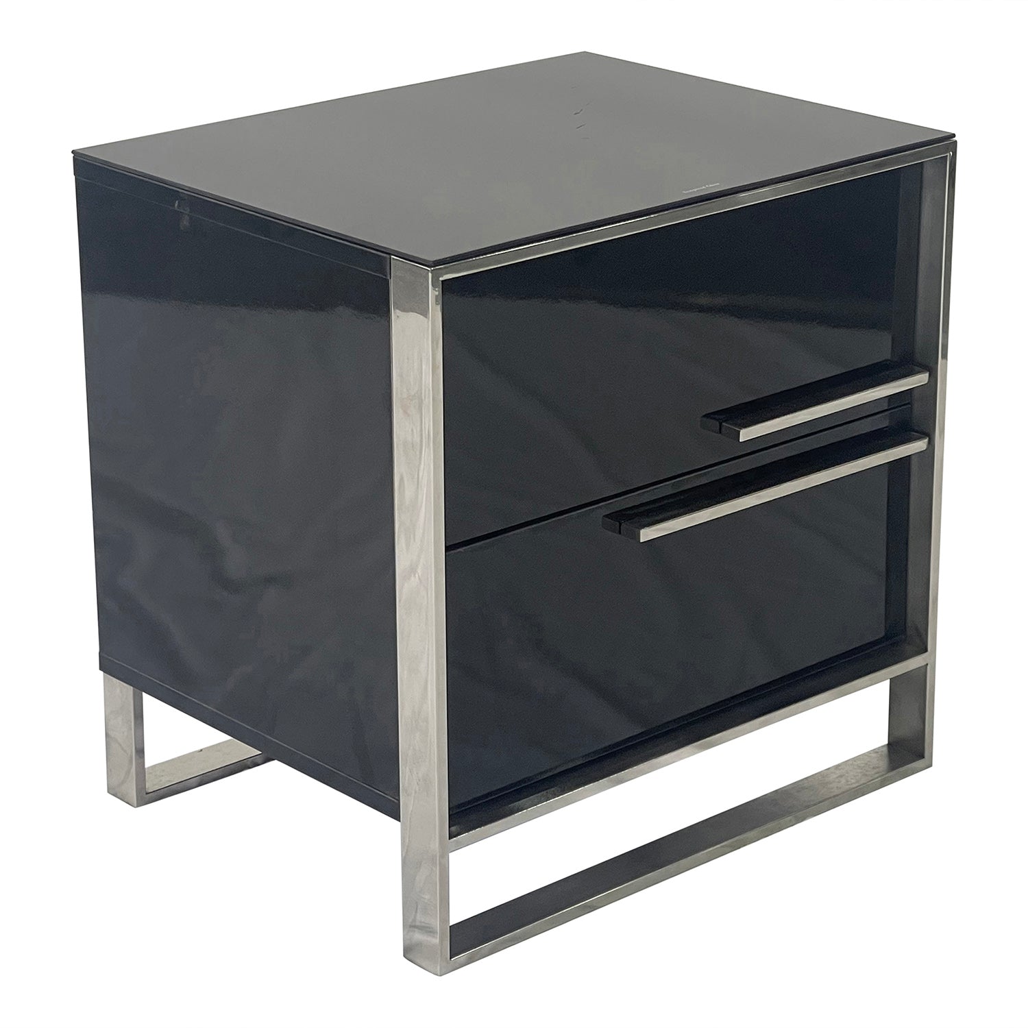 Furnings Black and Silver End Table