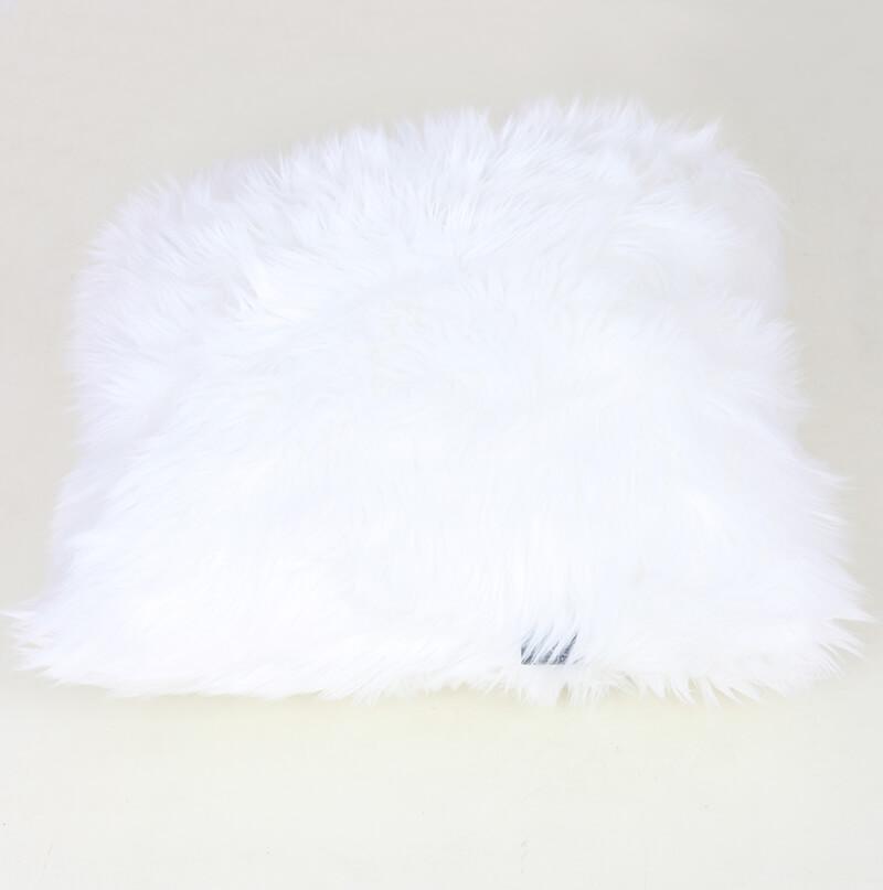 Furnings - Luxury Faux Fur Decorative Pillow in White