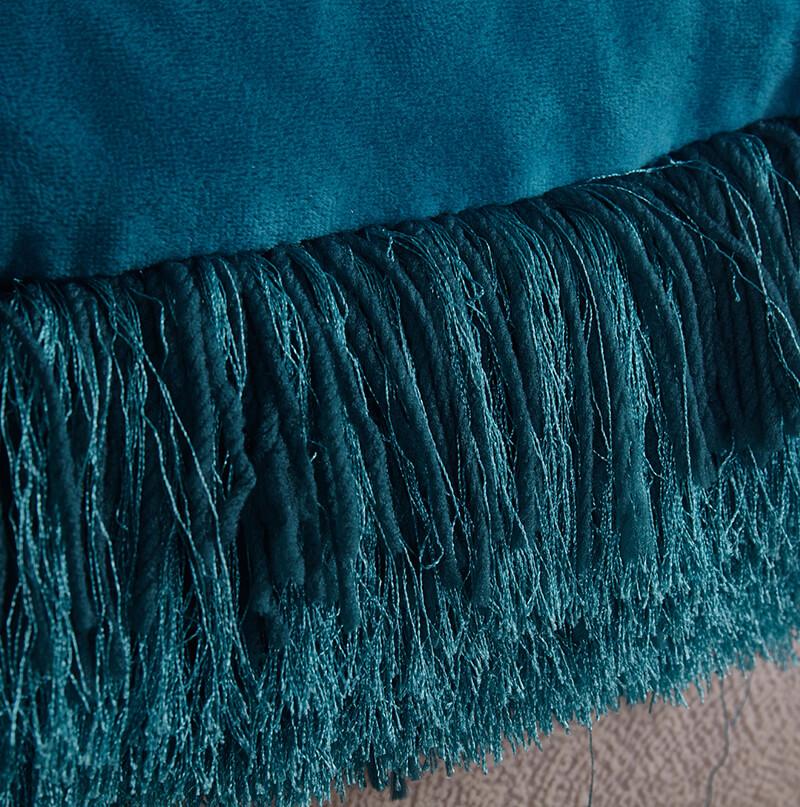 Furnings - Decorative Shaggy Pillow in Turquoise