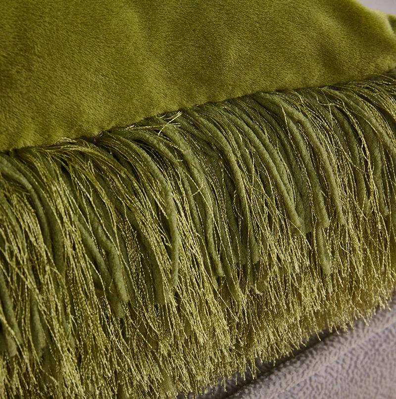 Furnings - Decorative Shaggy Pillow in Lime