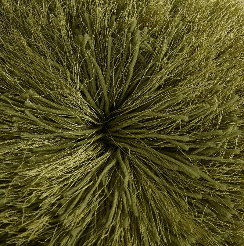 Furnings - Decorative Shaggy Pillow in Lime