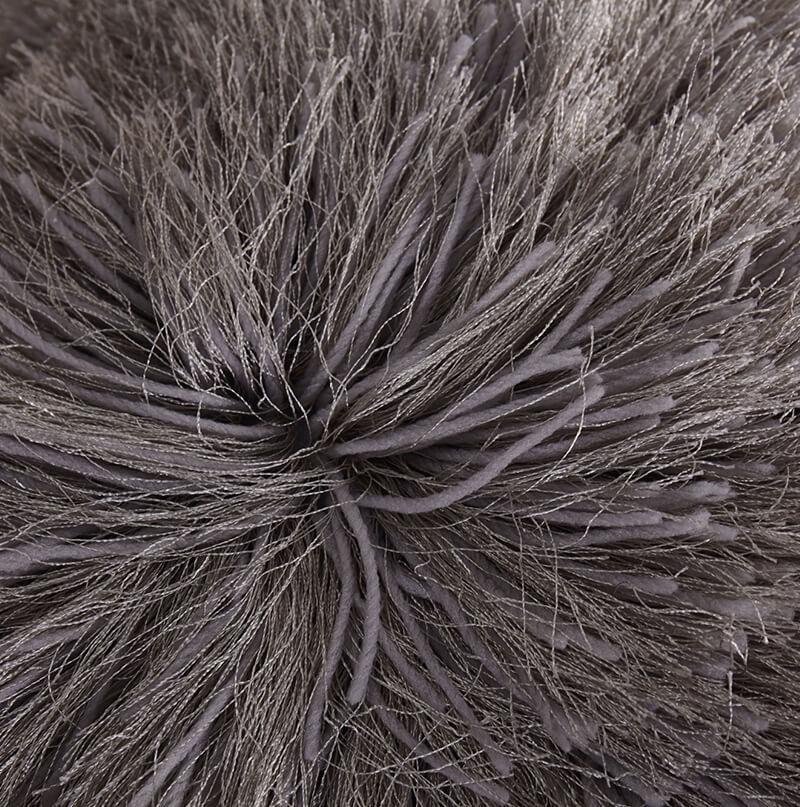 Furnings - Decorative Shaggy Pillow in Gray