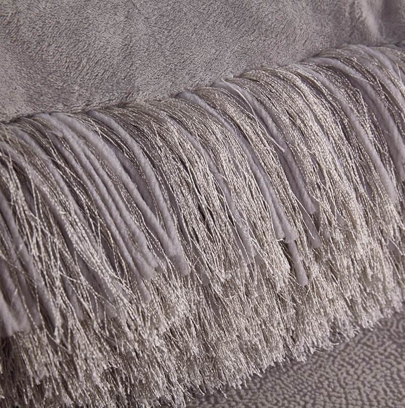 Furnings - Decorative Shaggy Pillow in Gray