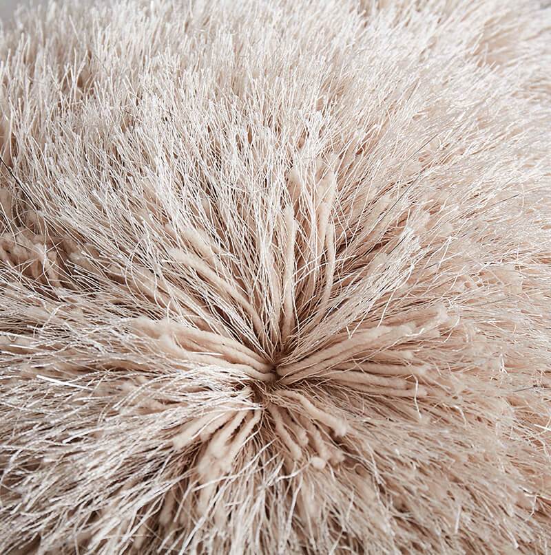 Furnings - Decorative Shaggy Pillow in Beige