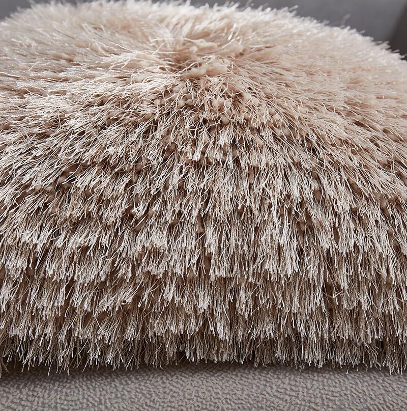 Furnings - Decorative Shaggy Pillow in Beige