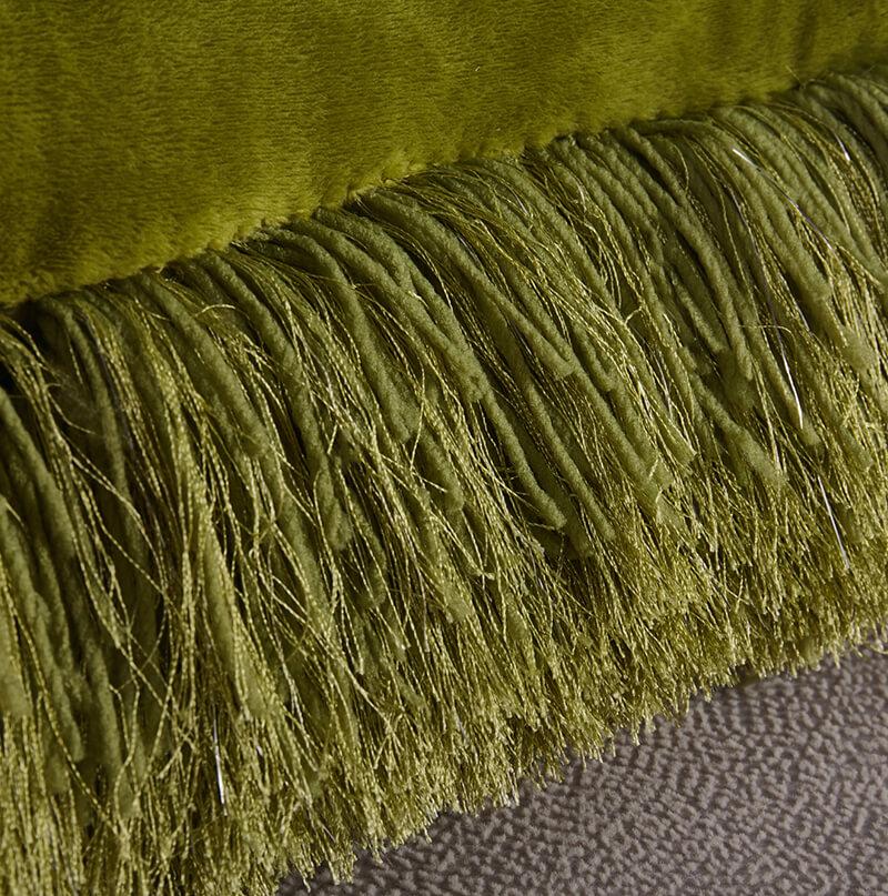 Furnings - Decorative Shaggy Pillow with Lurex in Lime