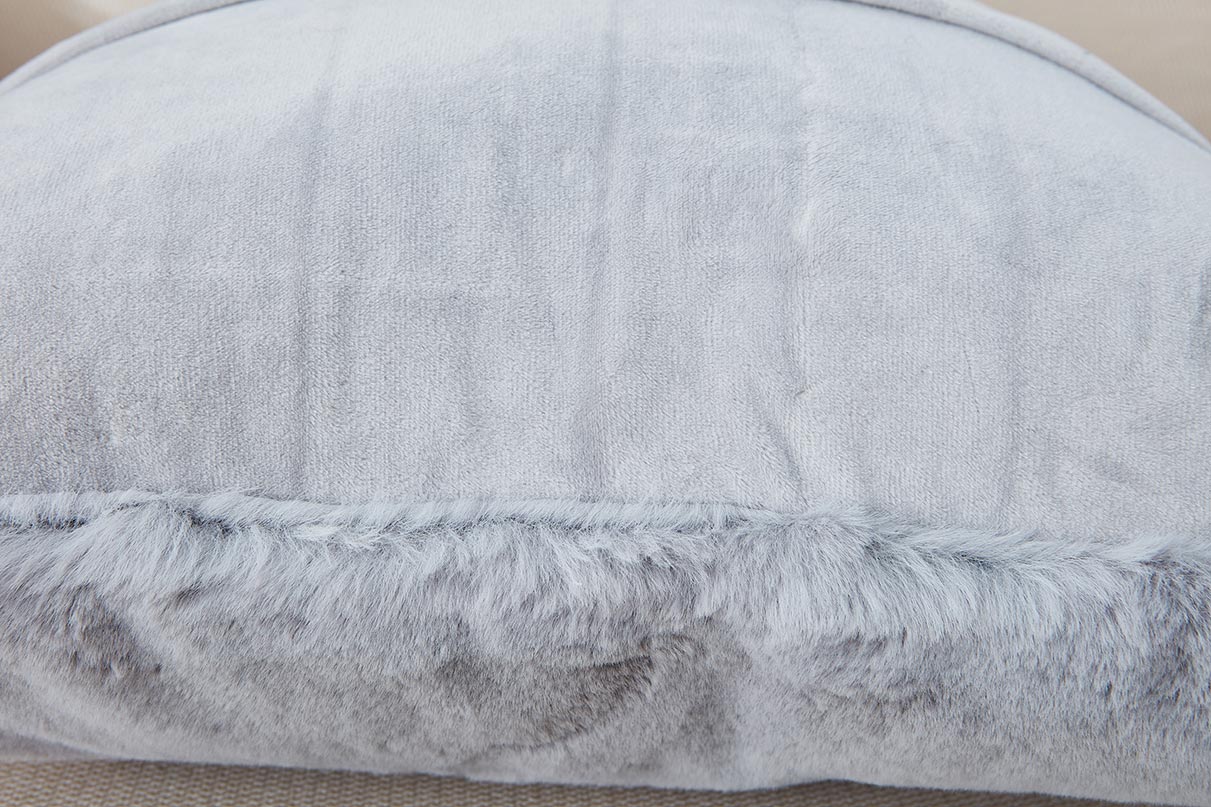 Furnings - Agnes Luxury Gray Chinchilla Faux Fur Pillow