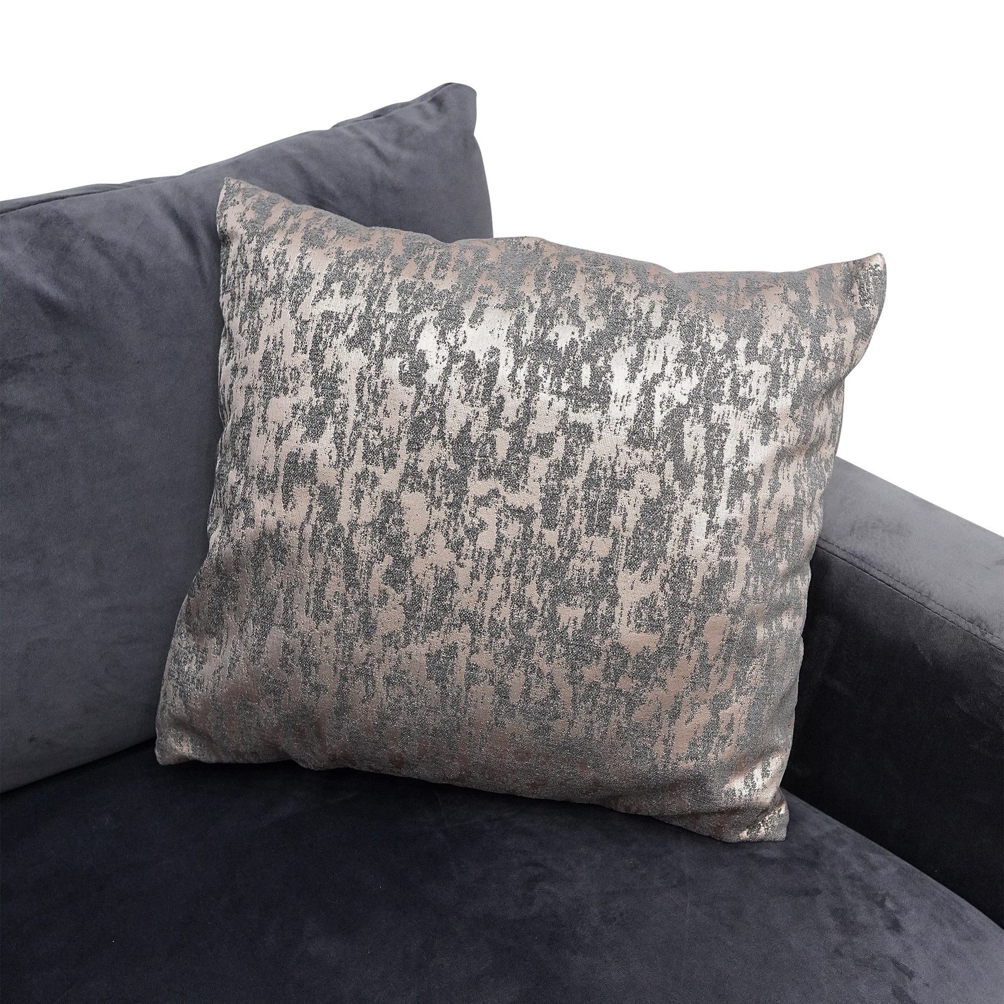 Furnings - Reflection Pattern Silver/Gold Chenille Accent Pillow 18" x 18"