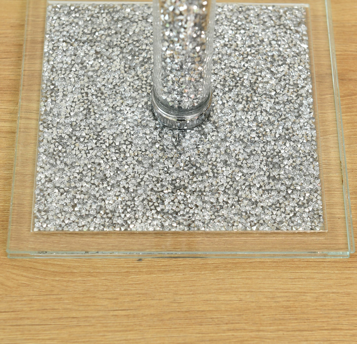 Furnings - Silver Crushed Diamond Glass Paper Towel Holder in Gift Box