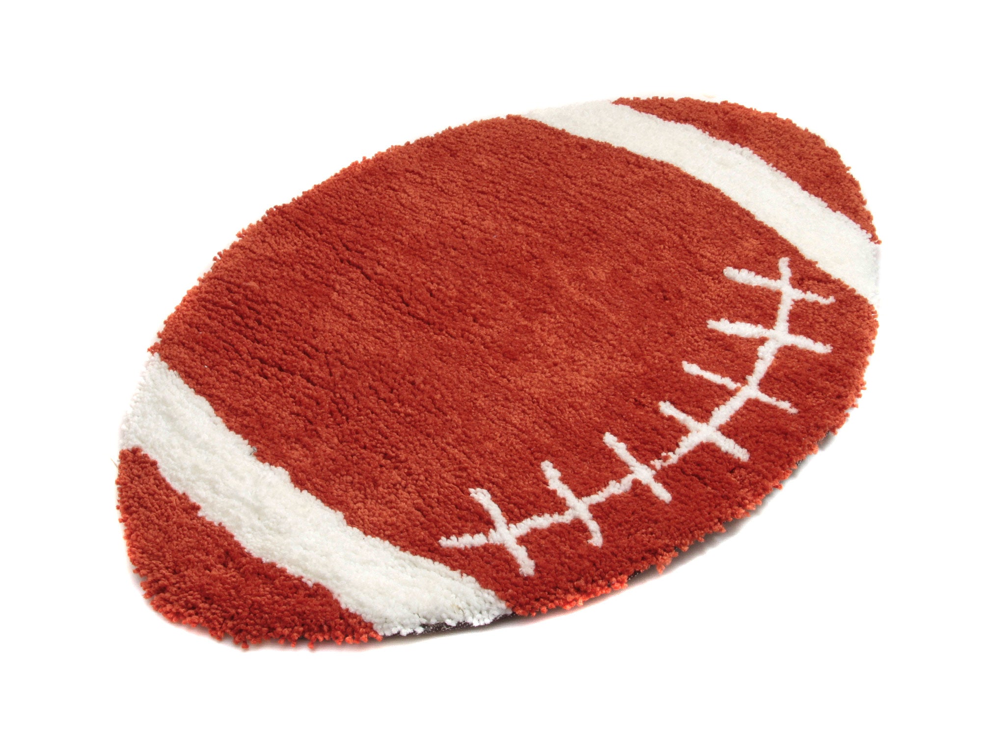 Furnings - Football Shape Extra Soft Shaggy Decorative Area Rug