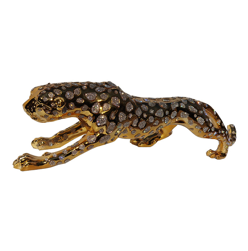 Furnings Ambrose Diamond Encrusted Gold Plated Panther - Large