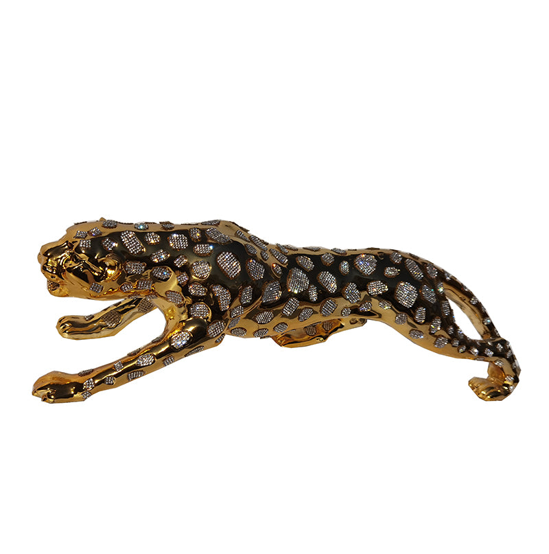 Furnings Ambrose Diamond Encrusted Gold Plated Panther - Large