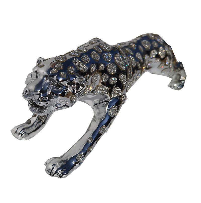 Furnings Ambrose Diamond Encrusted Chrome Plated Panther - Large