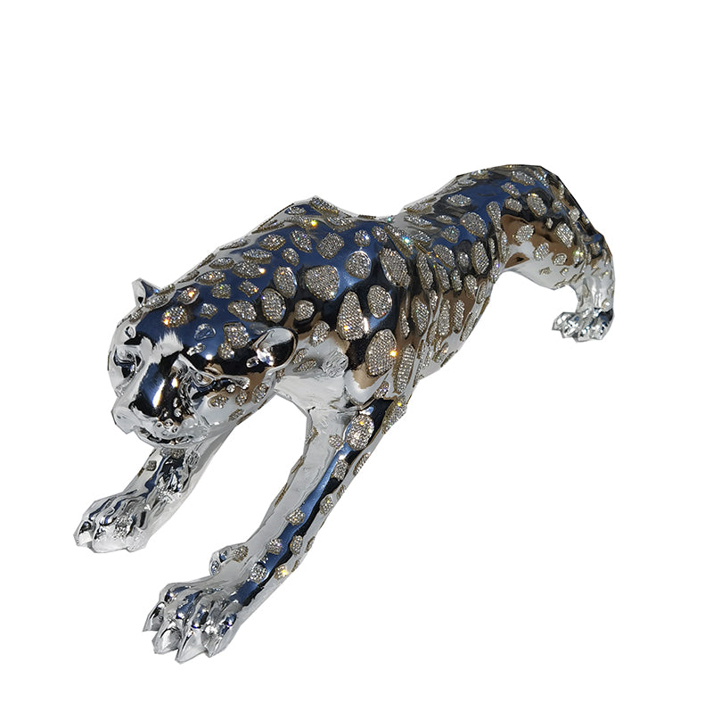 Furnings Ambrose Diamond Encrusted Chrome Plated Panther - Large