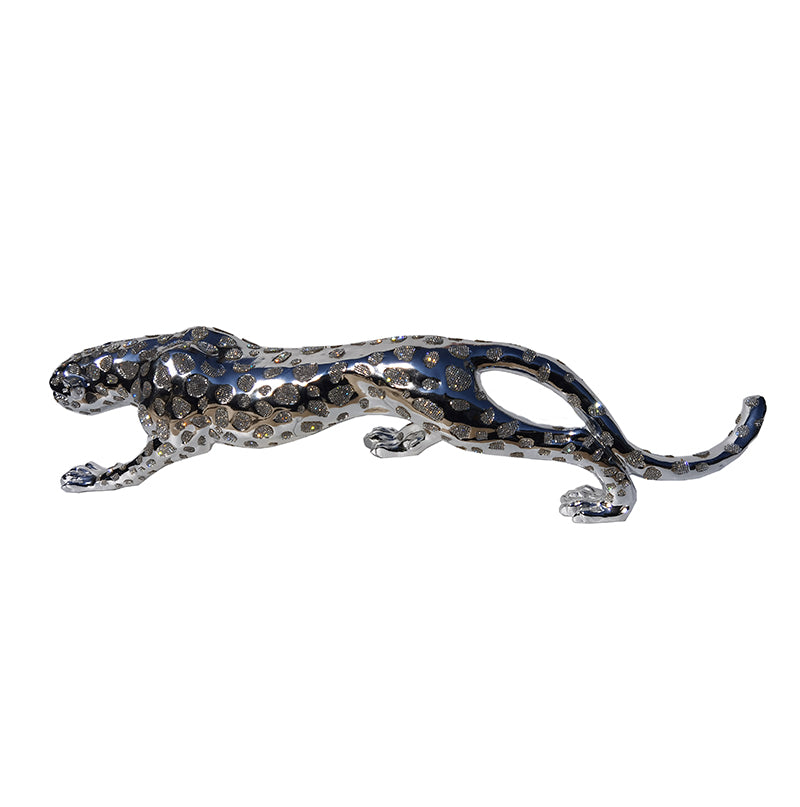 Furnings Ambrose Diamond Encrusted Chrome Plated Panther - Large