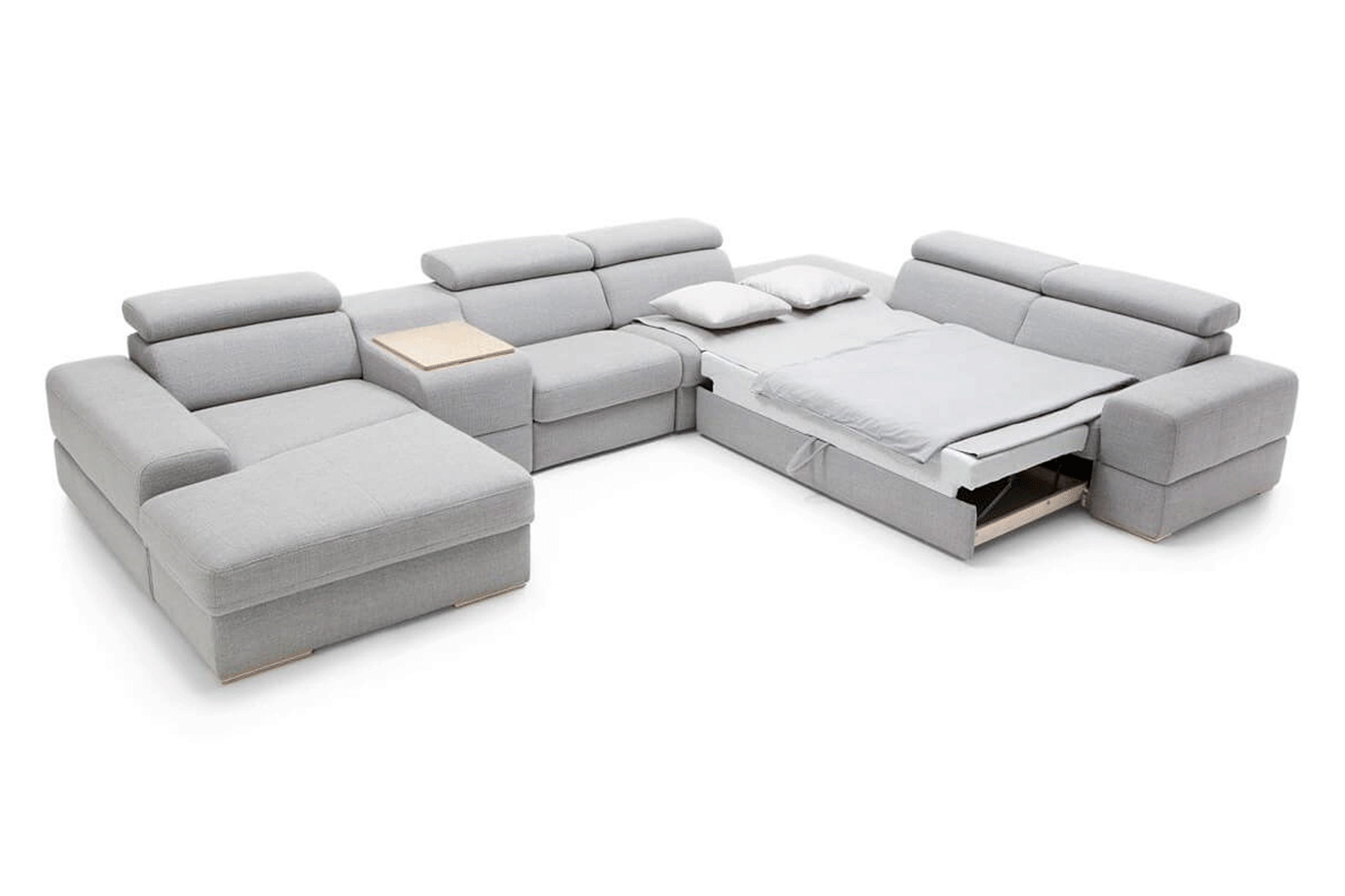 Gala - Plaza Sectional with Bed, Recliner Chair, Bar and Storage