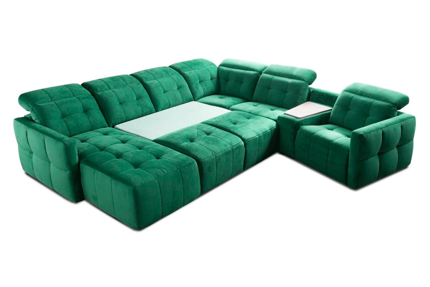 Gala - Cantana Sectional with Bed and Recliner