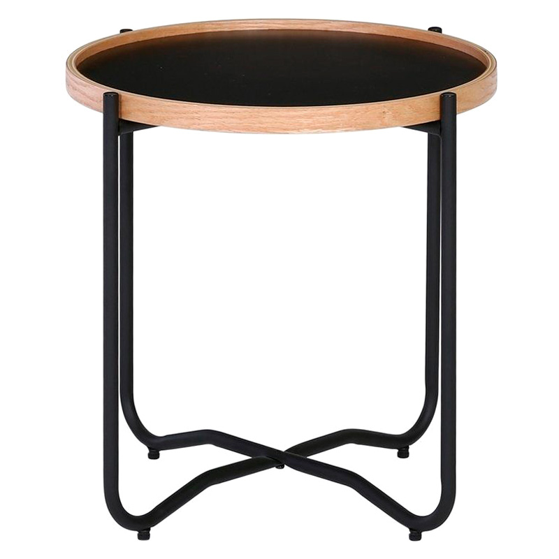 GFURN Tanix Coffee Table - Black/Wood, Small