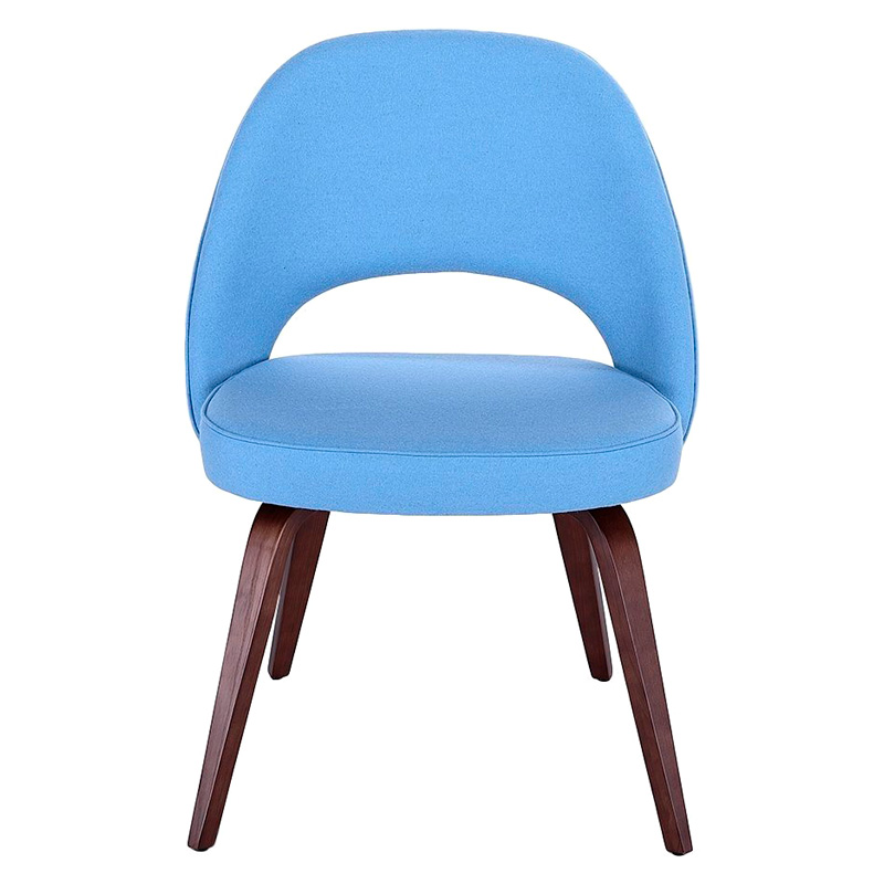 GFURN™ Sienna Executive Side Chair - Light Blue/Walnut