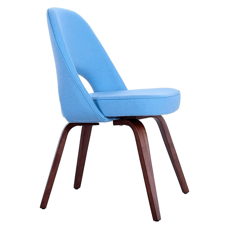 GFURN™ Sienna Executive Side Chair - Light Blue/Walnut