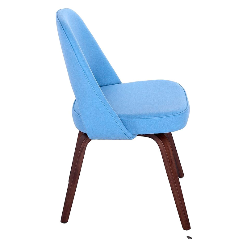 GFURN™ Sienna Executive Side Chair - Light Blue/Walnut