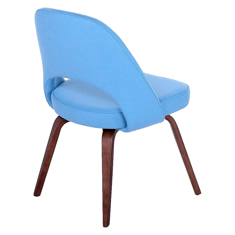 GFURN™ Sienna Executive Side Chair - Light Blue/Walnut