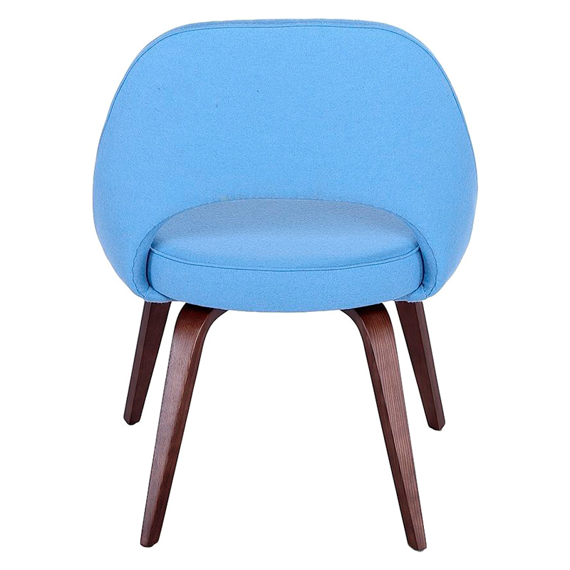 GFURN™ Sienna Executive Side Chair - Light Blue/Walnut