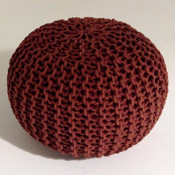 GFURN - Handmade Round Knitted Pouf