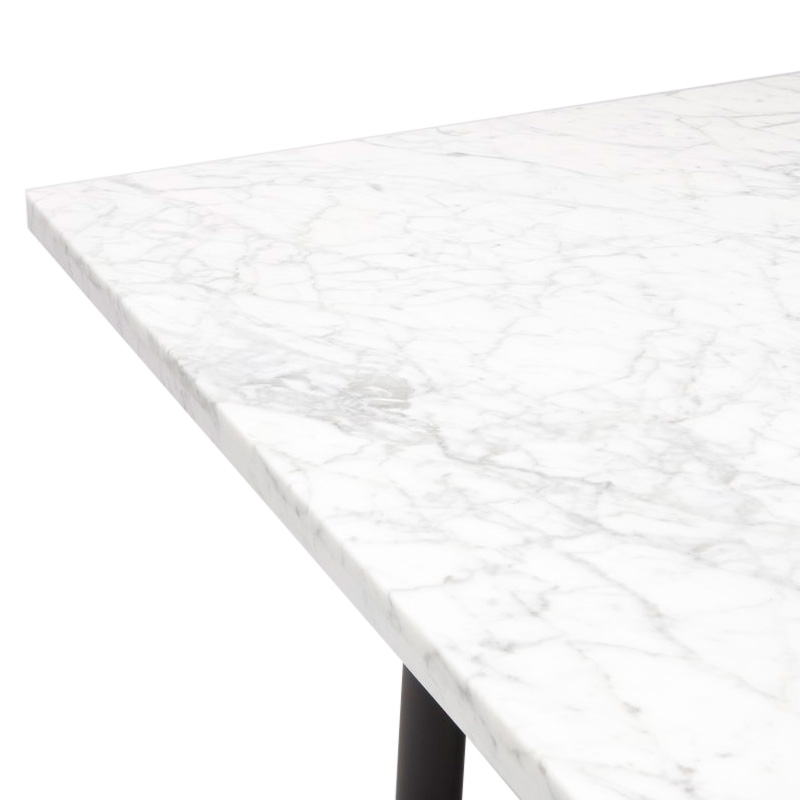 GFURN Roland Dining Table - White Marble/Black